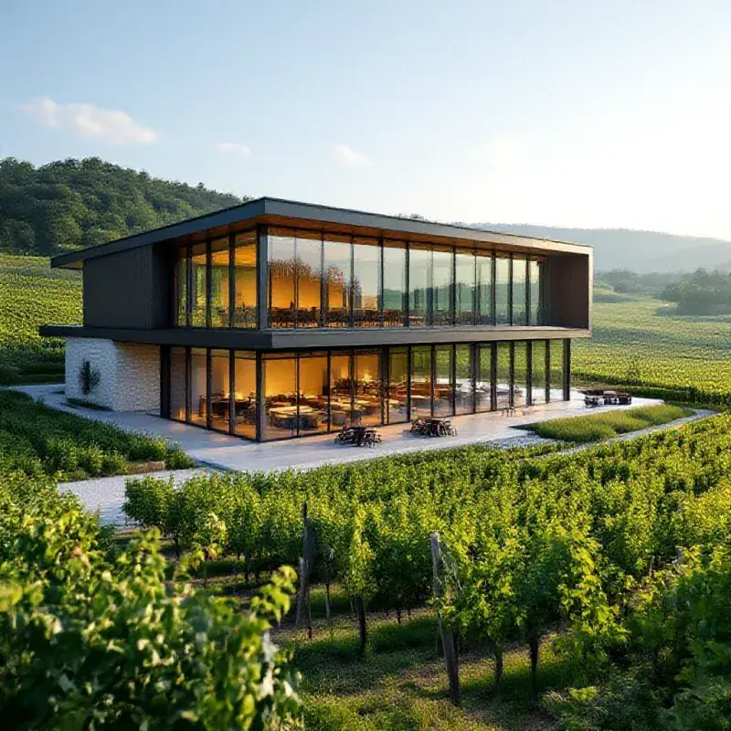 Contemporary champagne house architecture