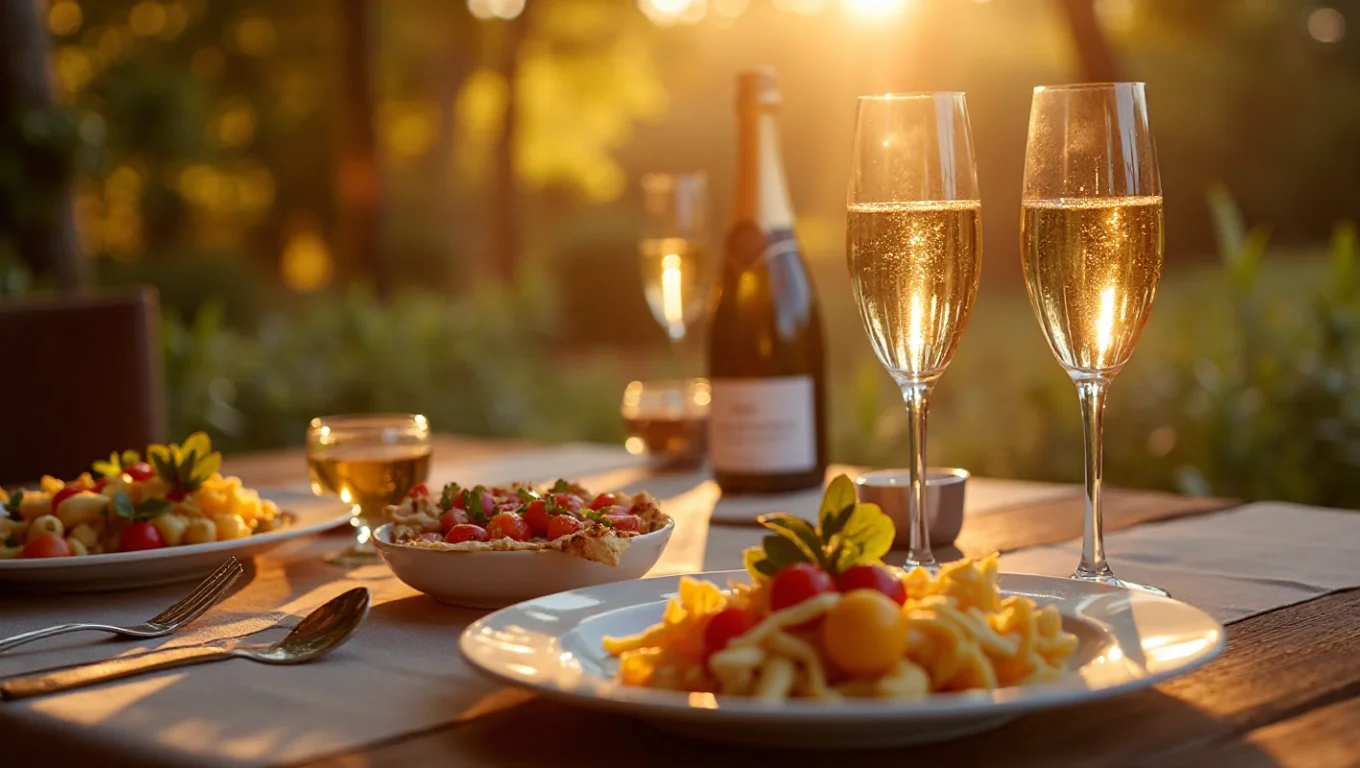 Champagne avec un repas complet : accord par plat