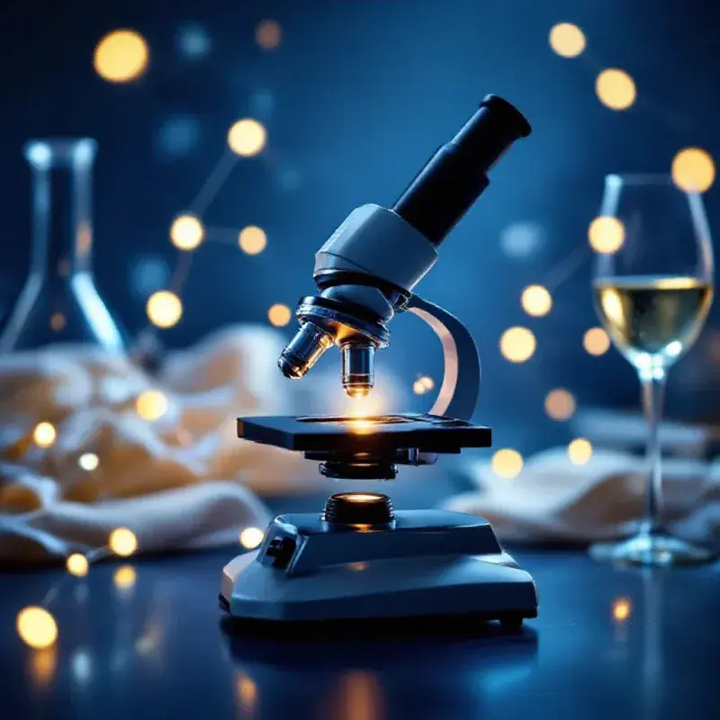 A scientific laboratory microscope image-inspired aesthetic
