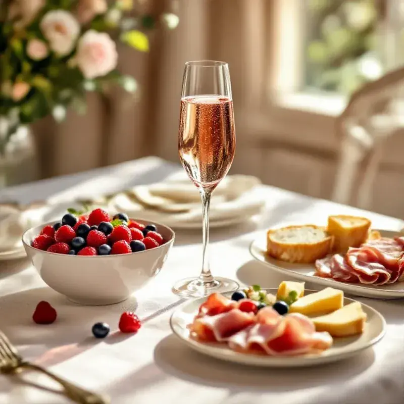 An elegant table setting with a bowl of fresh summer