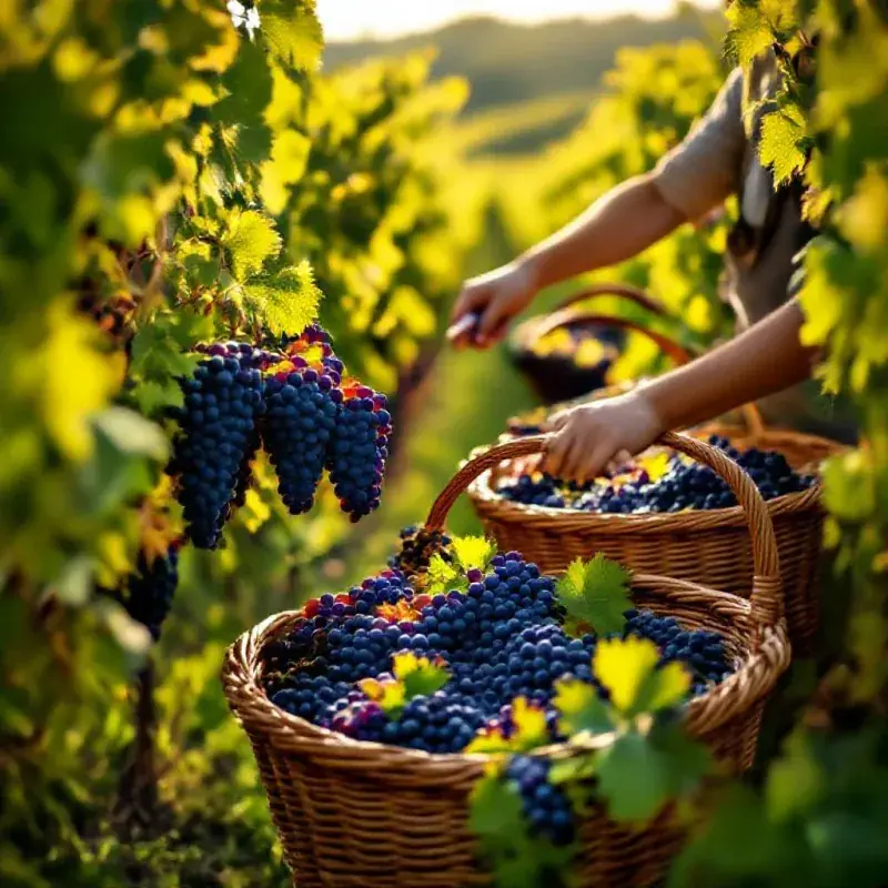 Premier Cru champagne grape harvest