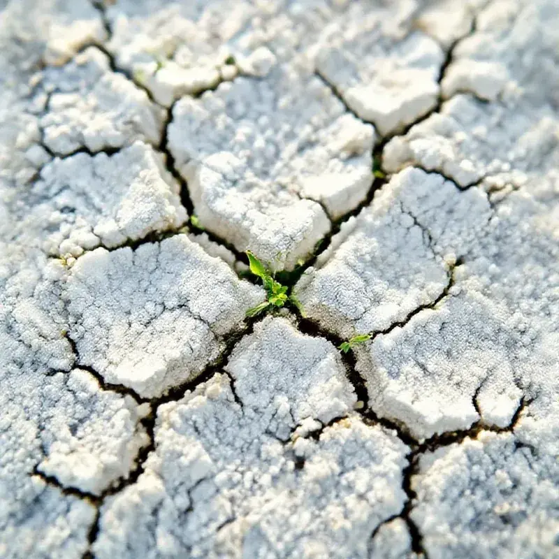 White chalky soil of the Côte des Blancs close-up