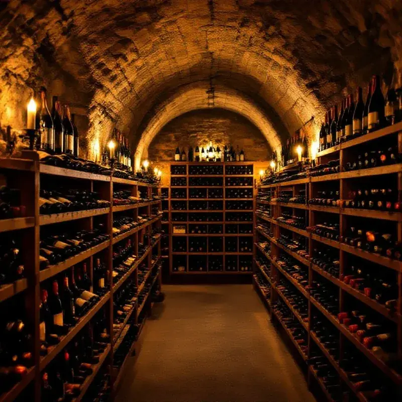 Private champagne cellar of a sommelier