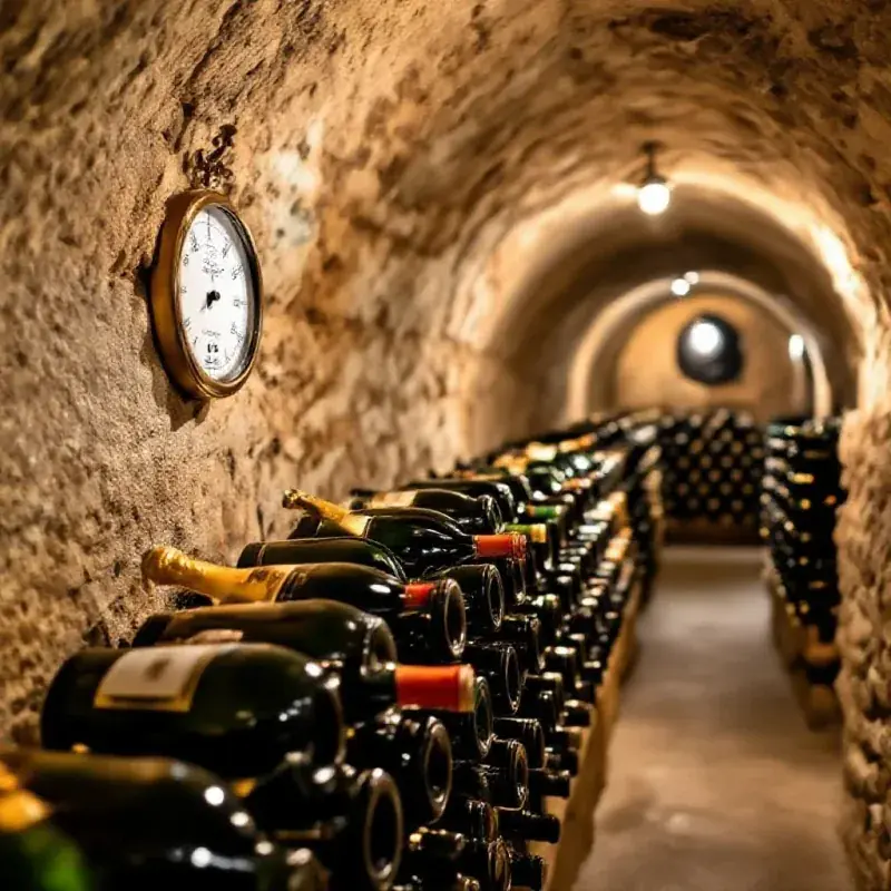 Champagne cellar temperature environment