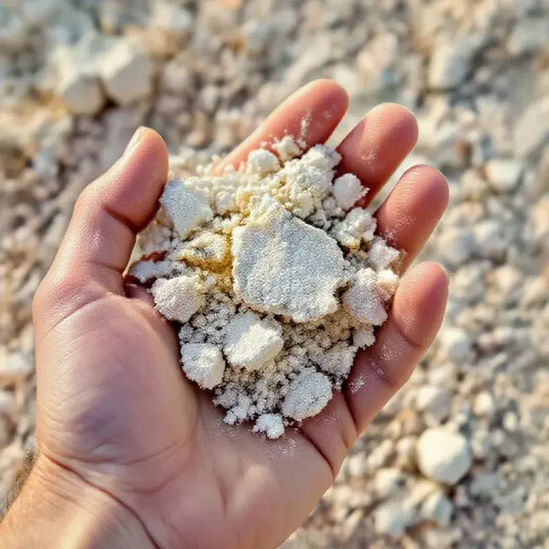 Chalky Champagne soil texture close-up